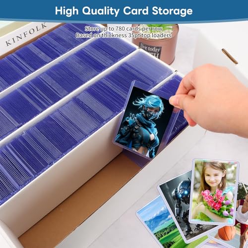 Trading Card Storage Box 3120 Count Collector Cards Box White - Image 7