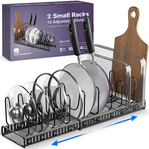 Better Things Home 5.5” Wide 12-Slot Adjustable Pot Lid Organizer - Image 2
