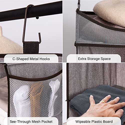 StorageWorks 3-Shelf Hanging Closet Organizer with Half - Image 5