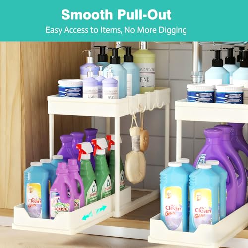Under Sink Organizers and Storage 2 Pack, Pull-Out Sliding - Image 4