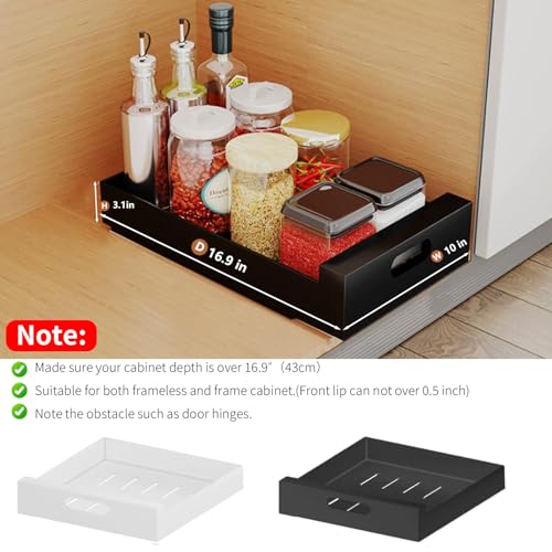 2 Pack Pull Out Drawers for Cabinets, 10" W x16.9" D Pull Out - Image 3