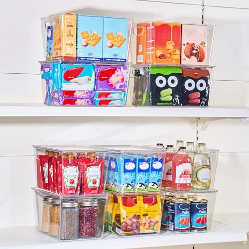 Large Clear Storage Bins with Lids, Stackable Containers, 4 Pack - Image 6