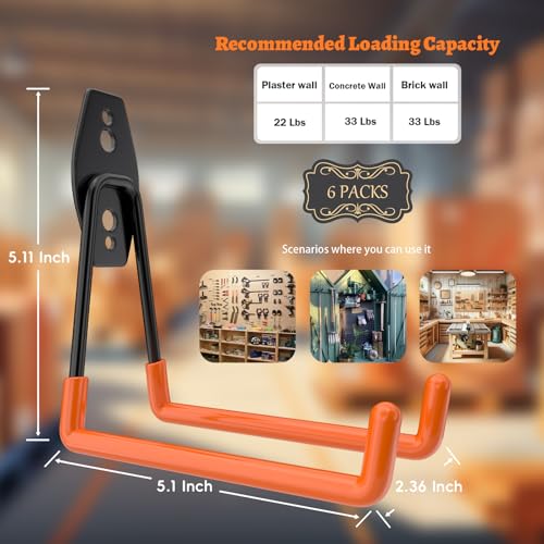 ENUODA Large Garage Hooks Heavy Duty - Ladder Hanger | Garage Storage - Image 3