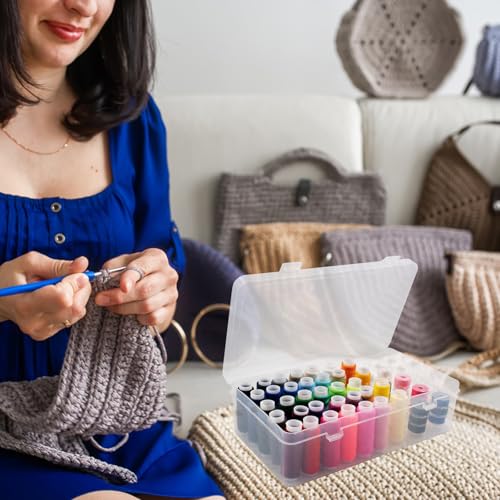 42 Slot Sewing Thread Box with 58 Types of Sewing Threads - Image 6