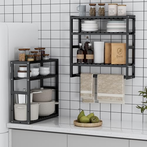 PPN 100% Bamboo Towel Rack Bathroom Storage Shelves Over - Image 6