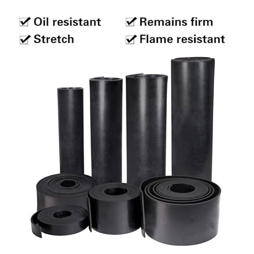 TORRAMI Solid Neoprene Rubber Strips Roll 1/16 (.062) inch Thick X 1 inch Wide X 20 Feet, for DIY Weather Stripping, Gasket, Seal
