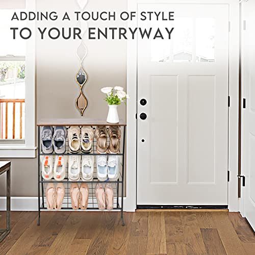 ZOES HOMEWARE Narrow Shoe Rack for Front Door Entran | All Products - Image 8