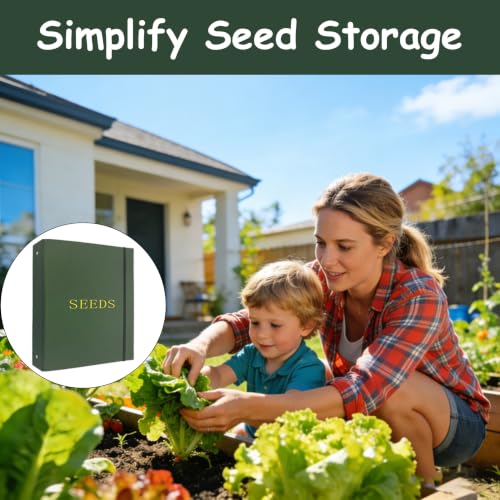 Seed Storage Organizer Binder,3 Ring Seed Packet Organizer - Image 8