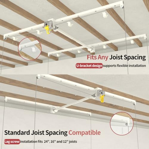 Garage Ceiling Storage Racks – 4x8 FT Overhead Garage | Garage Storage - Image 6
