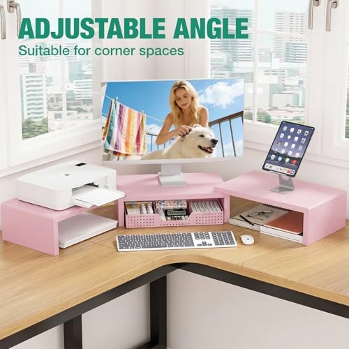 OPNICE Dual Computer Monitor Stand Riser, Desk Organ | All Products - Image 6