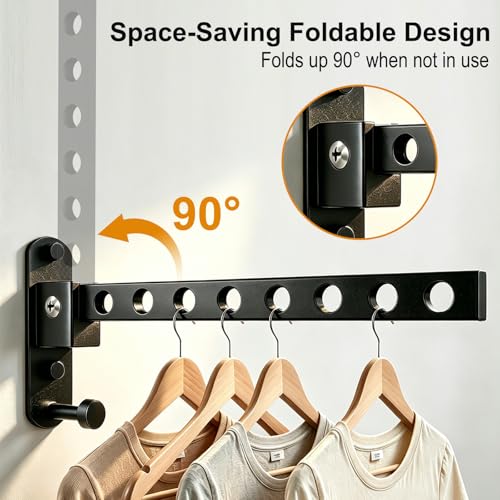 Wall Mounted Clothes Drying Rack, Space Saver - Image 4
