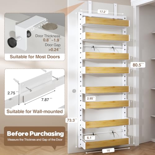 8 Tier Over the Door Pantry Organizer | Kitchen Organization - Image 3