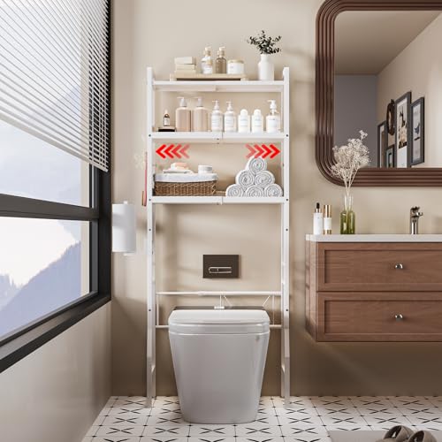 Over the Toilet Storage Shelf 3-Tier Adjustable Bath | All Products - Image 3