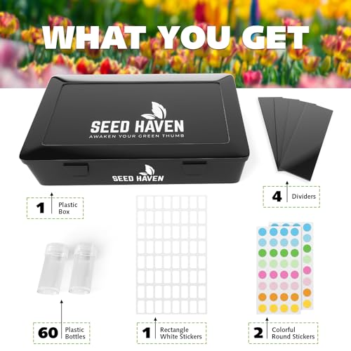 Seed Organizer Storage Box, Black Opaque Light Proof Seed - Image 6