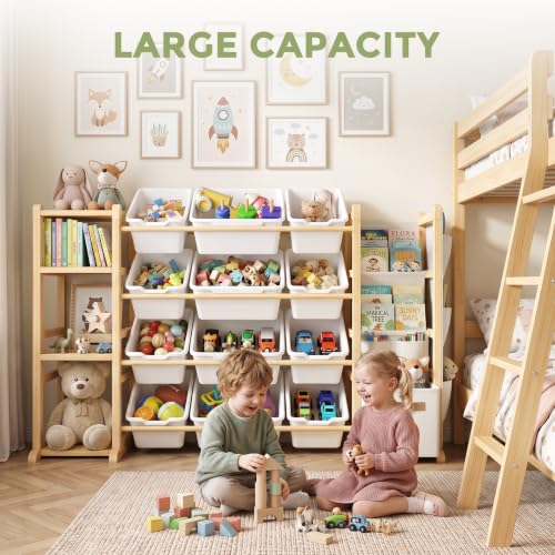 Toy Storage Organizer with 12 Bins and 3 Shelves, Kids Toy - Image 4