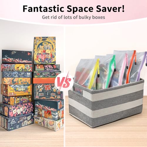 Umriox 12 Pack A3 Mesh Zipper Pouch Bags, Board Game - Image 6