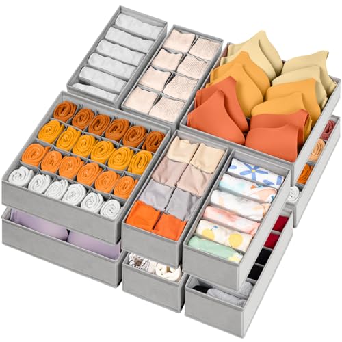 Criusia 12 Pack Sock Underwear Drawer Organizer Dividers, 116 - Image 2