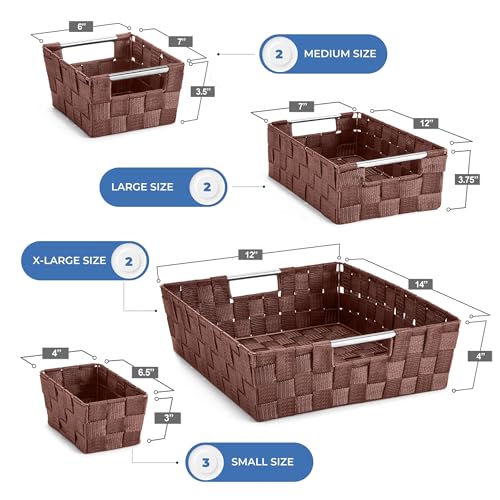 Sorbus Baskets for Organizing, Woven Storage Set (Set of 9 - Image 4