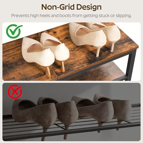 Wooden Shoe Bench, 3-Tier Shoe Rack - Image 5