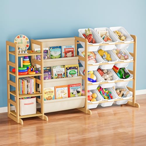 SpaceAid 3-in-1 Toy Storage Organizer with 4 Shelves - Image 2