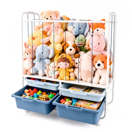 Stuffed Animal Storage with 4 Drawers, Large Capacity Toy Storage - Image 2