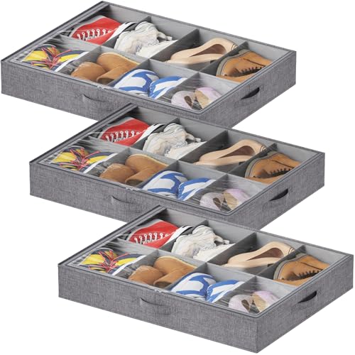 Lifewit 4.3 Inches Under Bed Shoe Storage Organizer Fits 8 Pair - Image 2