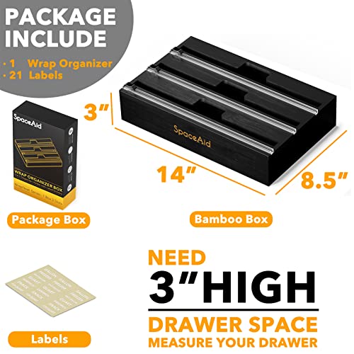 SpaceAid WrapNeat 3 in 1 Wrap Organizer with Cutter - Image 3