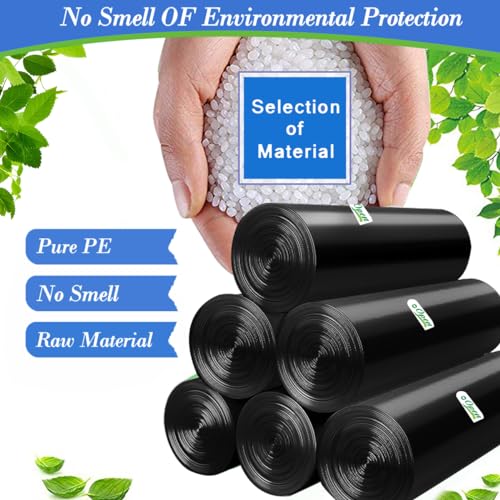 4 Gallon 100pcs Small Black Trash Bags Strong Black Garbage Bags - Image 5