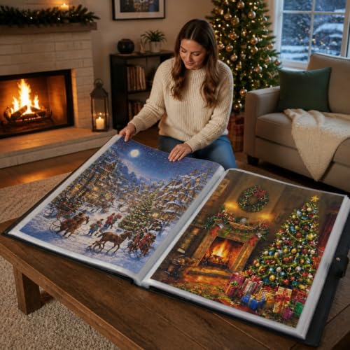 Feifeiya 20 Pockets Puzzle Folder 2000pcs Black 27x39 - Image 3