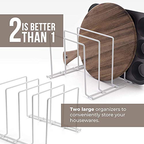 Stock Your Home Kitchen Cabinet Organizer, White (2 | All Products - Image 7