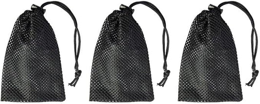 Mesh Bag, Small Nylon Mesh Drawstring Bag with Cord Lock, Black, 6 Pcs,5.9 x 7.9 Inch for Travel Stuff Bags, Cleansing Supplies