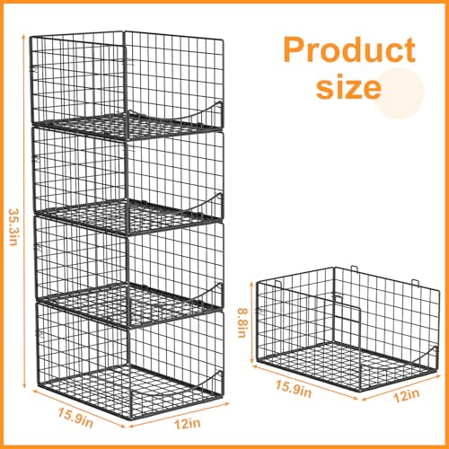 Hongtamoya 4-Tier Stackable Closet Organizers and Storage - Image 4