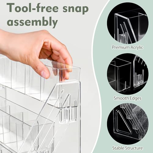 Sticker Display Stand, 4-Tier Acrylic Bookmark Holder Organizer - Image 5