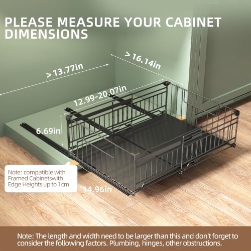 NETEL 2 Pack Expandable Pull Out Cabinet Organizer, 15" Deep - Image 3
