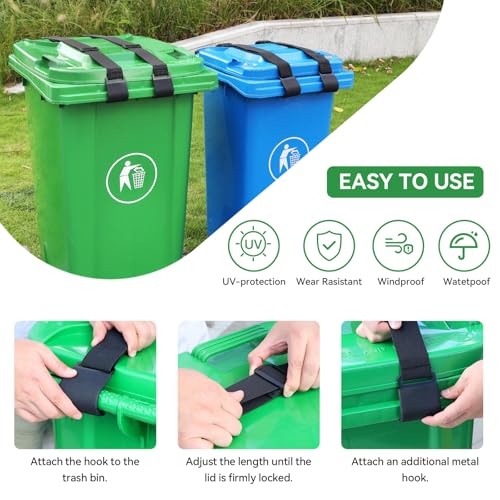 2PCS Trash Can Locks for Animals，Bear Proof Trash Can Locks - Image 5