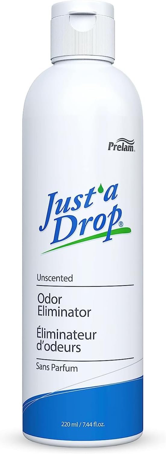 Prelam Just a Drop Odor Eliminator - Before You Go Toilet Freshener - Deodorizer Odor Eliminator - Toilet Drop Ins - Unscented - 7.44 oz
