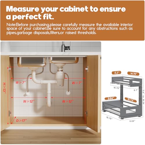 Under Sink Organizer and Storage With Upgrade Profes | Under Sink Stor - Image 3