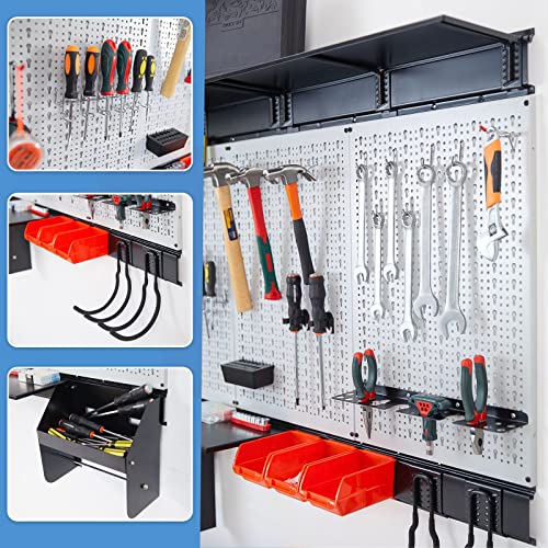 Peboard Storage Organizer, 48x36 inch Pegboard Wall Organizer - Image 4