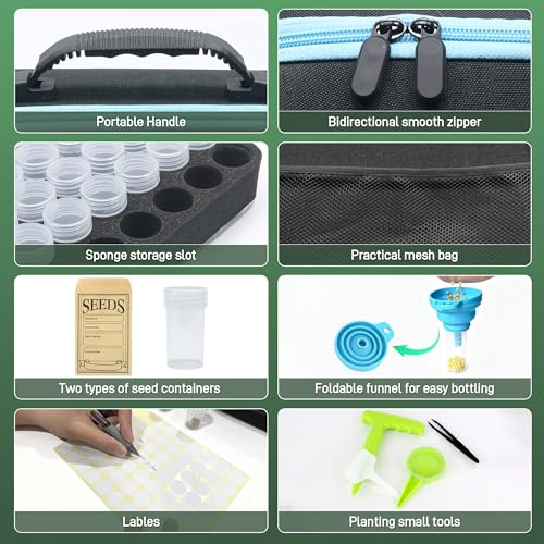 Seed Storage Organizer, 140 Slots Seed Storage Box with 20 - Image 5