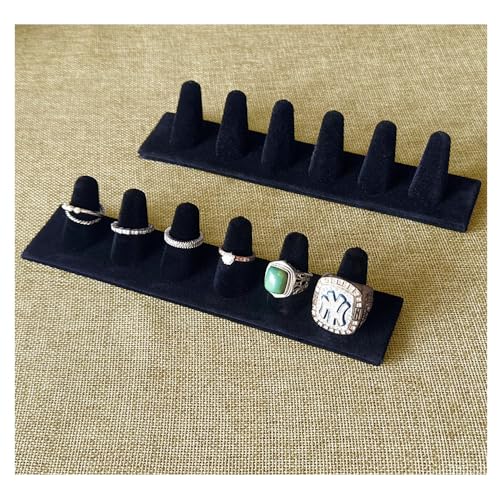 Black Velvet Ring Display, Ring Holder Display for Jewelry Stand - Image 2