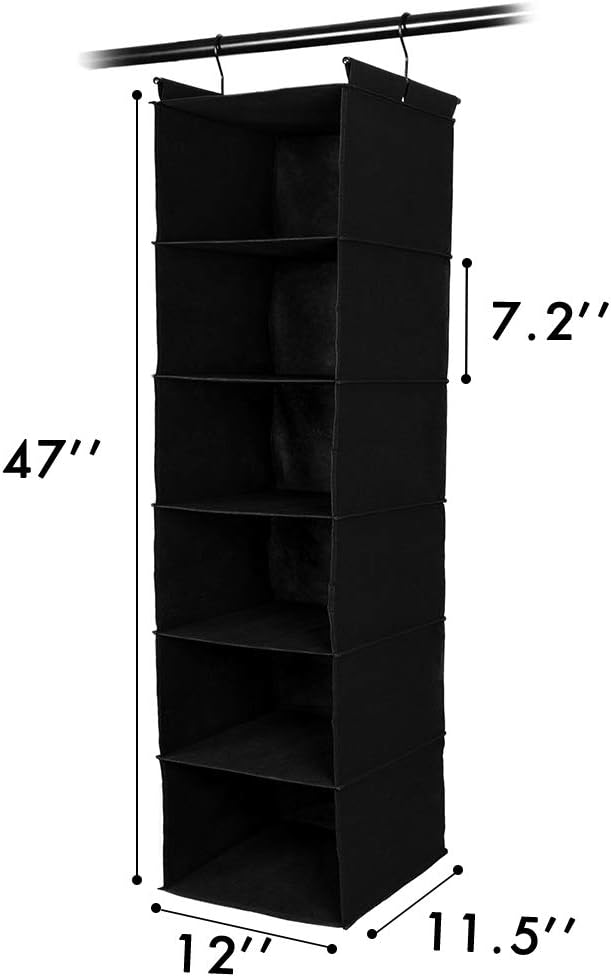 MAX Houser Hanging Closet Organizer, Hanging Sweater Organizer,Foldable Hanging Shelves for Closet