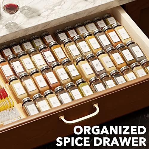 SpaceAid Bamboo Spice Drawer Organizer, (Need 3" Deep Drawer) - Image 8