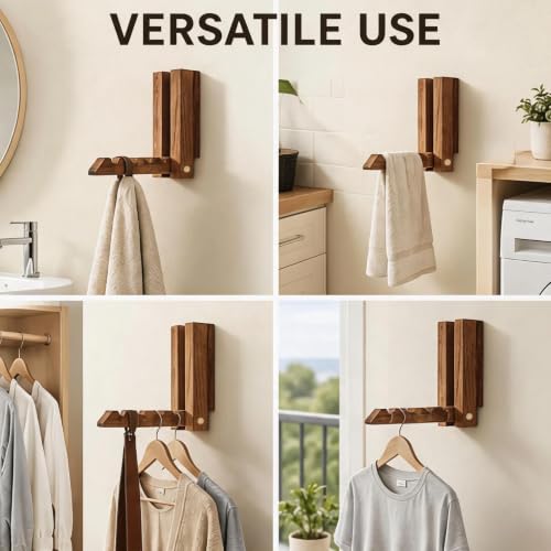 2 Pack Wall Mounted Drying Rack, Laundry Drying Rack - Image 7