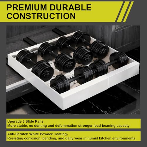 21" Deep Pull Out Cabinet Organizer, 12-22 Inch Expandable Drawer - Image 6