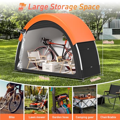 Upgraded Bike Tent with Rain Cover, Outdoor Storage Shed - Image 5