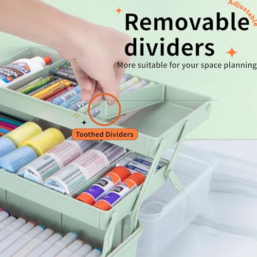 TERGOO 12.5in 3-Layer Multipurpose Craft Organizers and Storage - Image 4