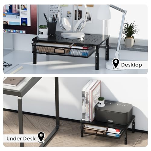 Desktop Printer Stand with Drawer,Desk Organizer for Home Office - Image 7