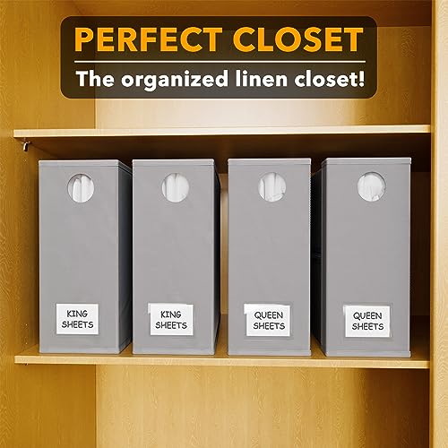 SpaceAid 4 Pack Bed Sheet Organizers and Storage - Image 6