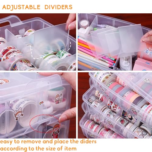 Washi Tape Box Organizer Storage,Divider Closet Container - Image 3