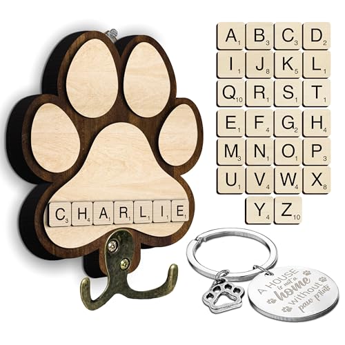 Dog Leash Holder for Wall Mount with Scrabble Letters - Image 2